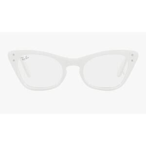 Ray-Ban Kids RY9099V Miss Burbank Cat Eye Glasses White Demo Lenses + Case NWT